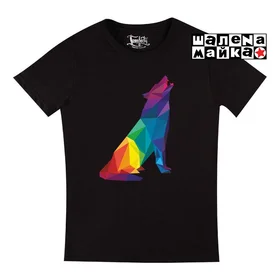 Прикольные футболки: Wolf Geometria 2 Black